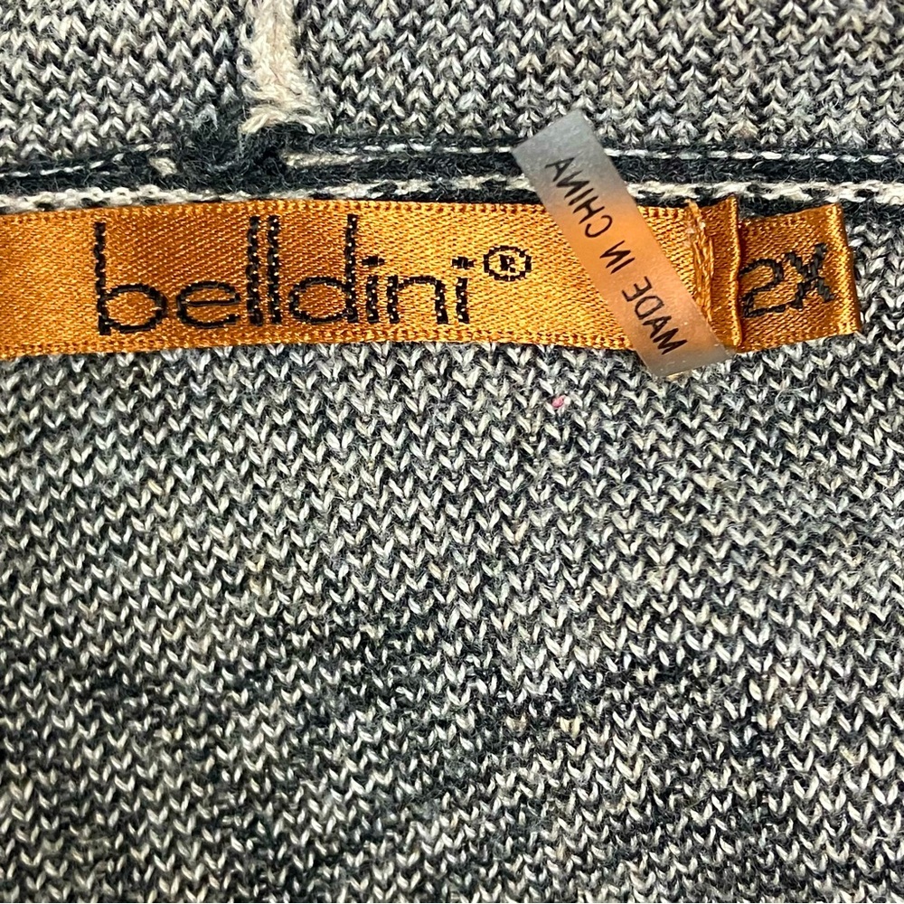 BELLDINI Womens Daisy Print Hooded Cardigan SIZE 2X Lo-Hi Hem Pockets - Picture 8 of 10
